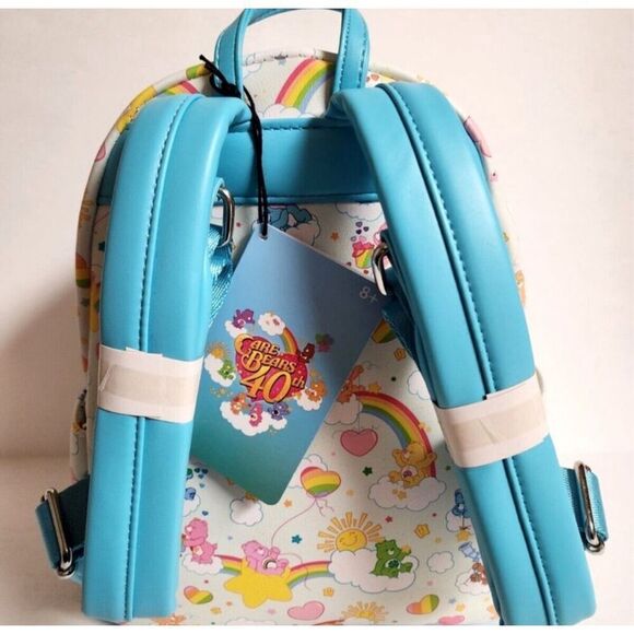 Loungefly Care Bears Rainbow Mini Backpack 40th Anniversary Exclusive Drop NEW - Picture 3 of 10